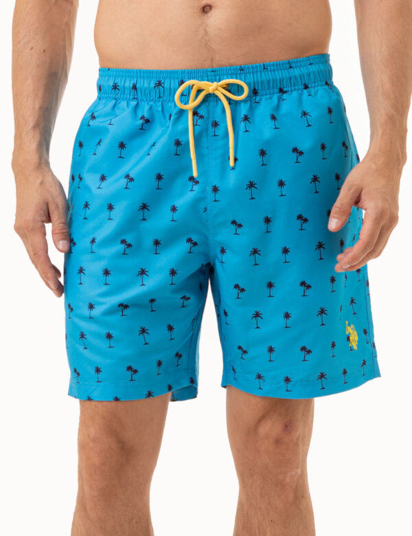 7 PALM TREE PRINT SWIM TRUNKS