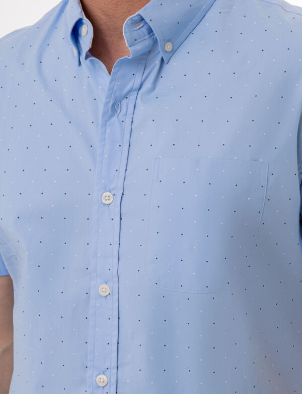 DOT PRINT POPLIN SHORT SLEEVE SHIRT - Image 4