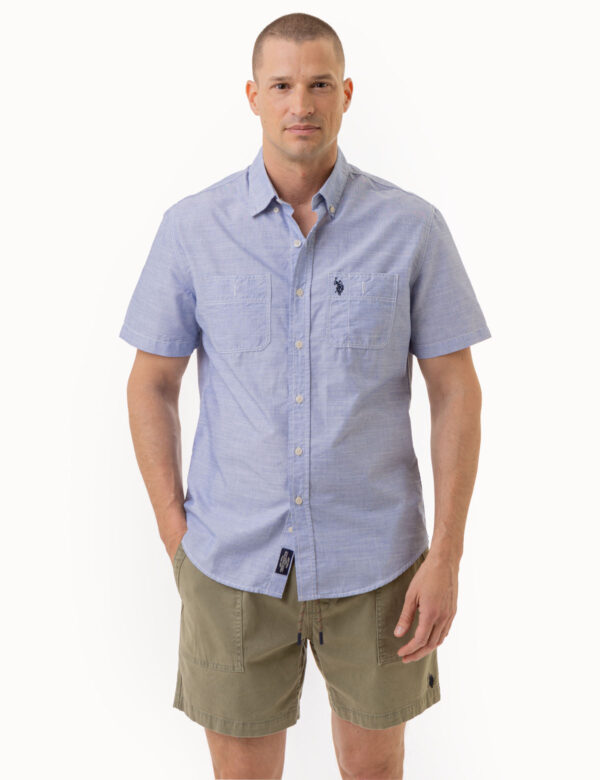 SHORT SLEEVE SLUB WOVEN SHIRT - Image 6