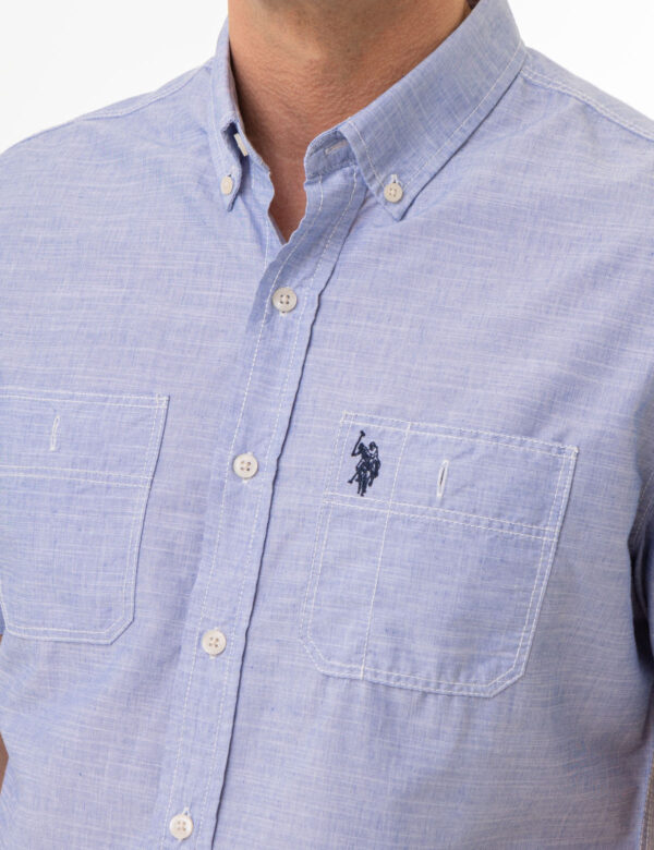 SHORT SLEEVE SLUB WOVEN SHIRT - Image 9