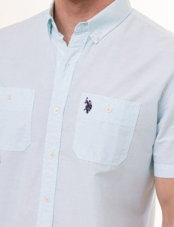 SHORT SLEEVE SLUB WOVEN SHIRT - Image 5