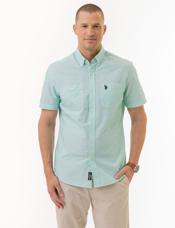 SHORT SLEEVE SLUB WOVEN SHIRT - Image 10