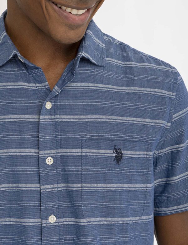 WHITE LABEL STRIPE SHORT SLEEVE WOVEN SHIRT - Image 12