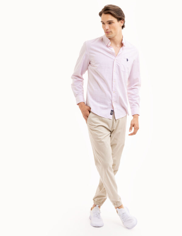 LONG SLEEVE HEATHER POPLIN WOVEN SHIRT - Image 2