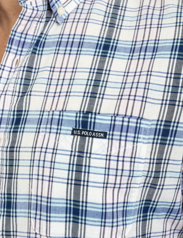 MADRAS PLAID PRINT LONG SLEEVE WOVEN SHIRT - Image 3