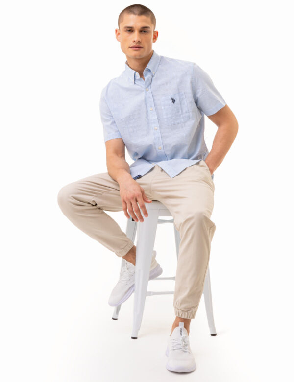 SHORT SLEEVE GINGHAM SHIRT WITH POCKET - Image 5