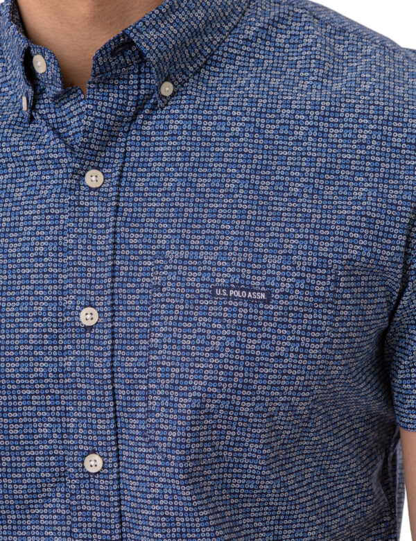 PRINTED STRETCH POPLIN SHORT SLEEVE SHIRT - Image 2