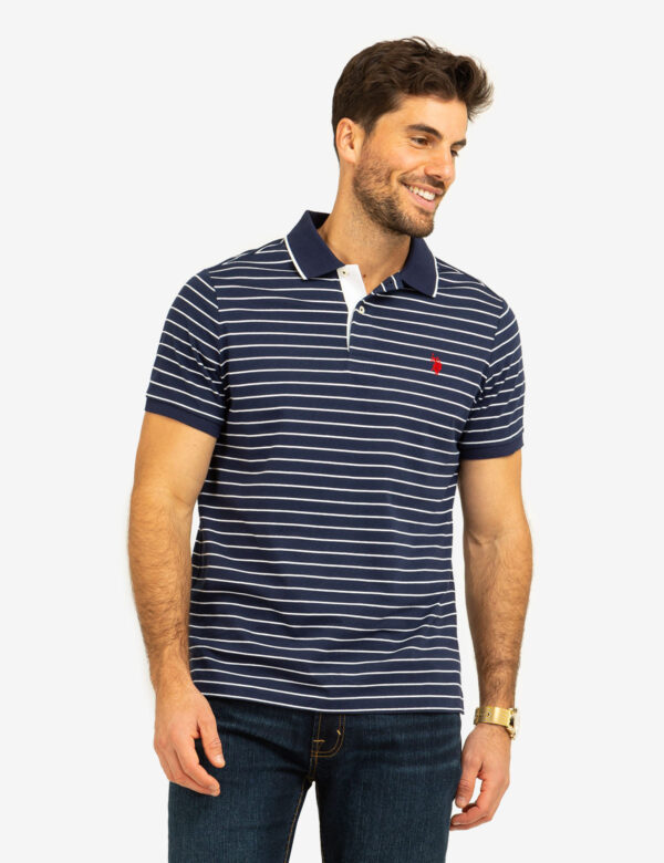 YARN DYE STRIPE JERSEY POLO SHIRT - Image 5