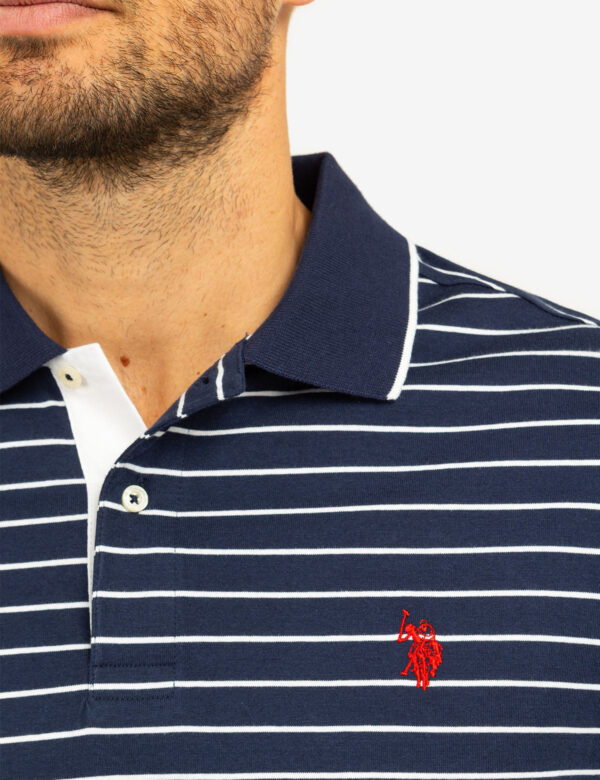 YARN DYE STRIPE JERSEY POLO SHIRT - Image 6