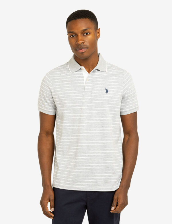 YARN DYE STRIPE JERSEY POLO SHIRT - Image 9