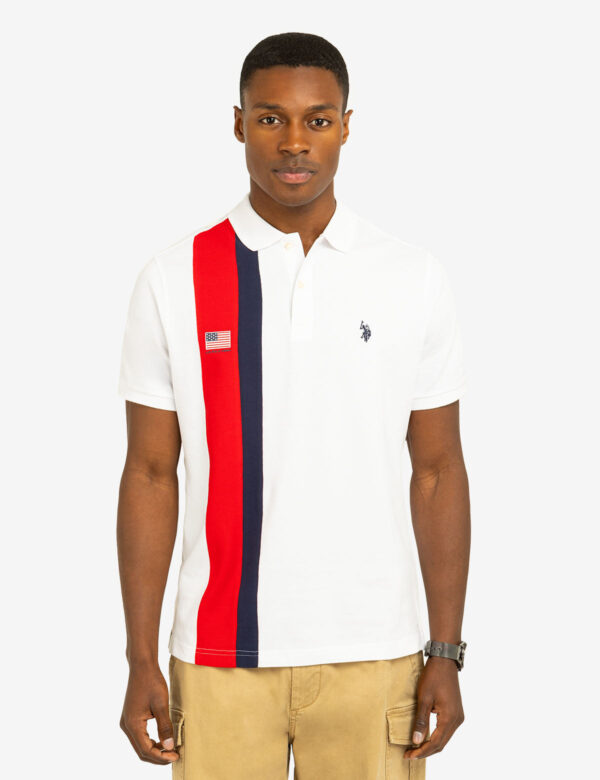 VERTICAL SASH COLOR BLOCK PIQUE POLO SHIRT - Image 7