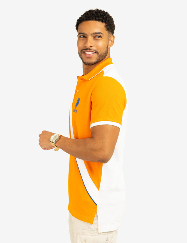 COLOR BLOCK SASH FRONT PIQUE POLO SHIRT - Image 4