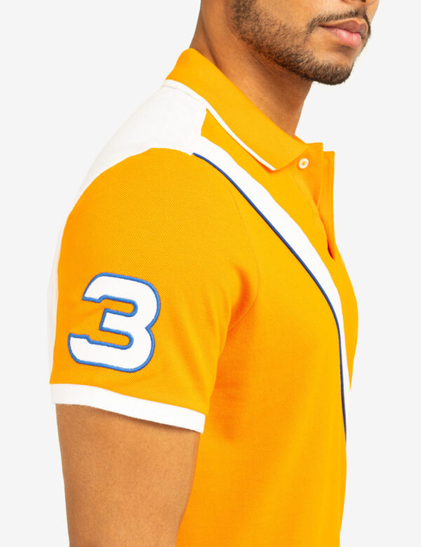 COLOR BLOCK SASH FRONT PIQUE POLO SHIRT - Image 5