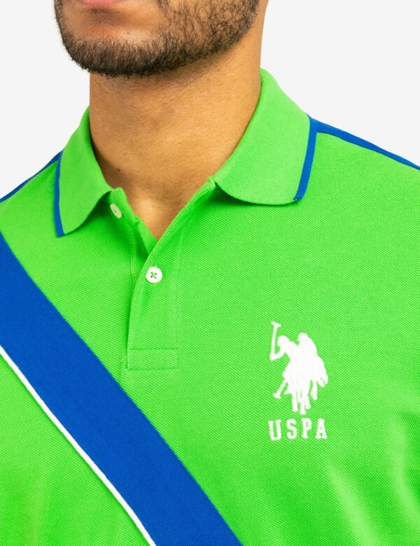 COLOR BLOCK SASH FRONT PIQUE POLO SHIRT - Image 10