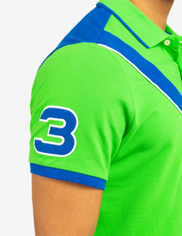 COLOR BLOCK SASH FRONT PIQUE POLO SHIRT - Image 11