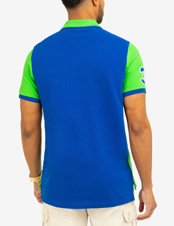 COLOR BLOCK SASH FRONT PIQUE POLO SHIRT - Image 12