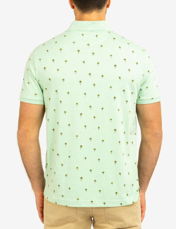 ALL OVER PALM PRINT JERSEY POLO SHIRT - Image 5