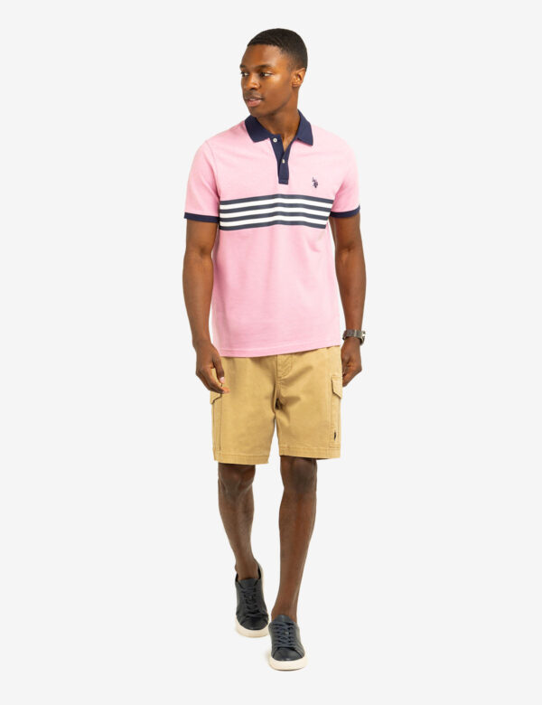 PRINTED CHEST STRIPE PIQUE POLO SHIRT - Image 6