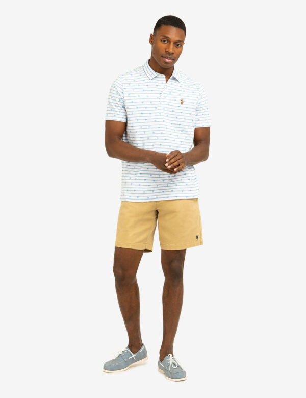 ALL OVER PALM PRINT JERSEY POLO SHIRT - Image 3