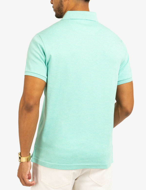 SOLID INTERLOCK POLO SHIRT WITH WOVEN TRIM - Image 9