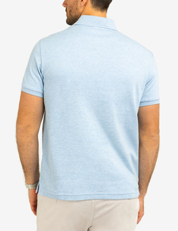 SOLID INTERLOCK POLO SHIRT WITH WOVEN TRIM - Image 4