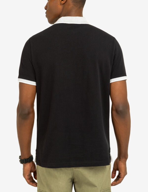 COLOR BLOCK OTTOMAN TEXTURE KNIT POLO SHIRT - Image 8