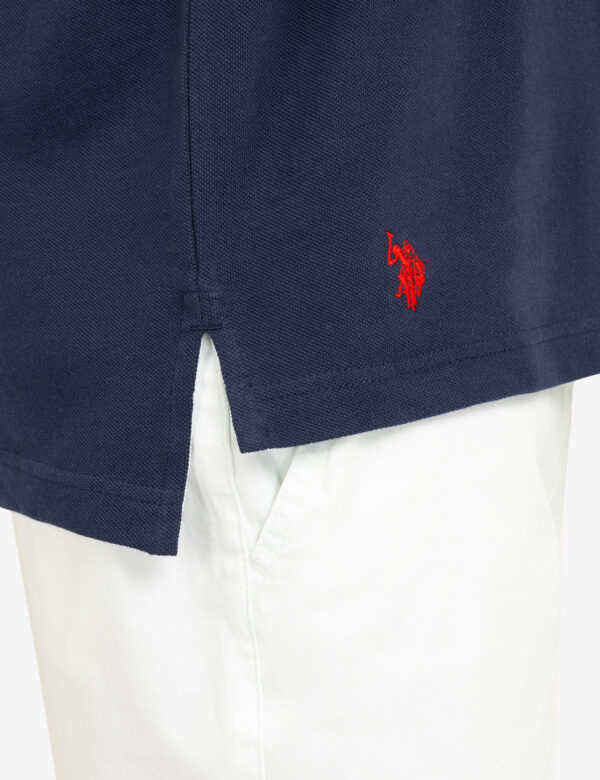 FLAG PIQUE POLO SHIRT WITH UNDER COLLAR DETAIL - Image 6