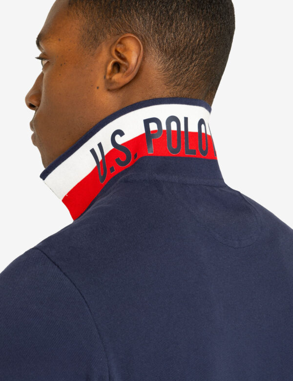 FLAG PIQUE POLO SHIRT WITH UNDER COLLAR DETAIL - Image 2