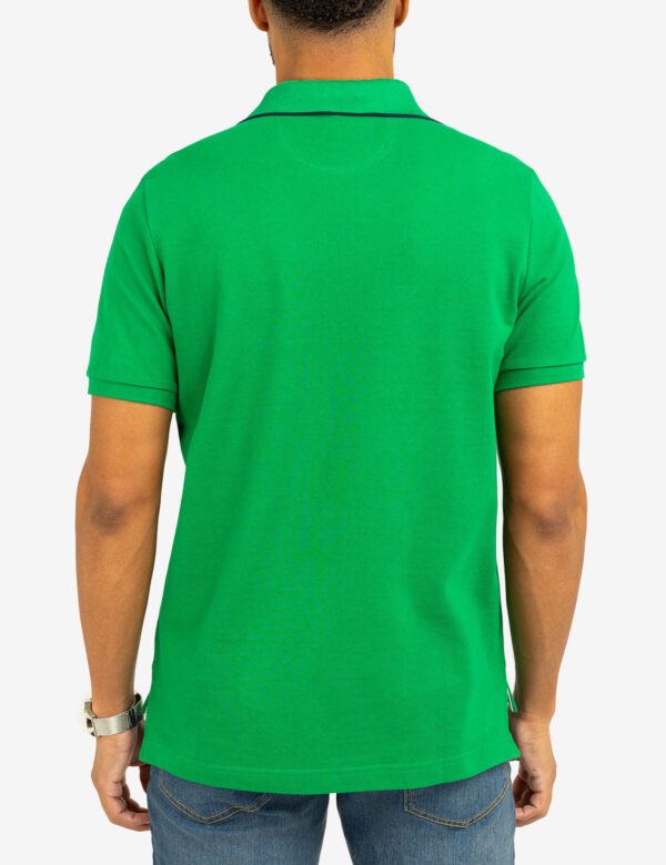 FLAG PIQUE POLO SHIRT WITH UNDER COLLAR DETAIL - Image 6