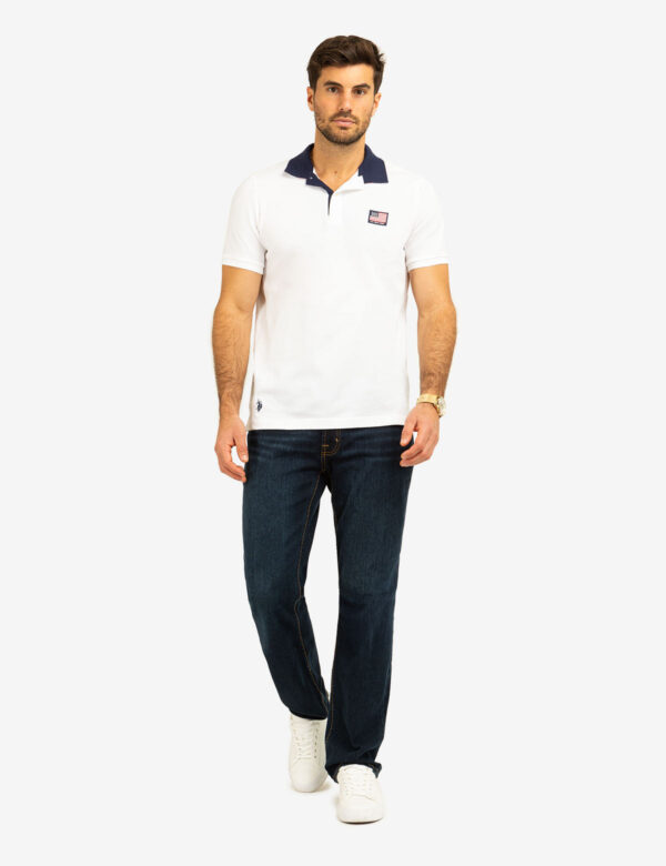 FLAG PIQUE POLO SHIRT WITH UNDER COLLAR DETAIL - Image 9