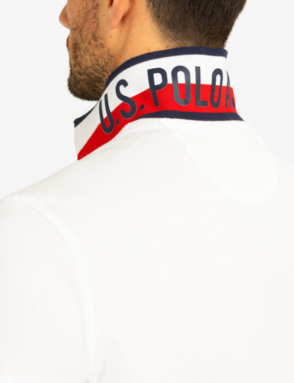 FLAG PIQUE POLO SHIRT WITH UNDER COLLAR DETAIL - Image 8