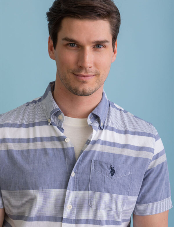 HEATHER MADRAS SHORT SLEEVE WOVEN SHIRT